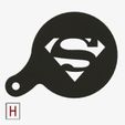 Cults - Chocolate - Coffee stencil - No holder - Superman.jpg Chocolate-Coffee stencils Superheroes collection