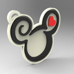 render 01.jpg Key ring Mickey Mouse - Disney