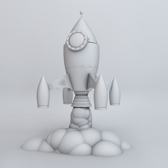 white-new.png STL file Rocket I 3D printable toy・3D printable model to download, OneInTheSun