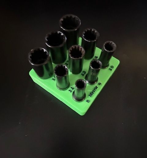 Kobalt Multifit 3/8" Deep Socket Set 9-Piece Metric holder