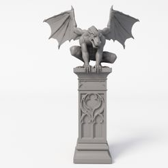 Горг1.1.jpg Fichier STL Gargouille gothique・Design imprimable en 3D à télécharger