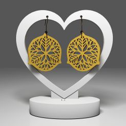 r1.jpg Archivo STL Pendientes de mandala 53・Diseño para descargar y imprimir en 3D