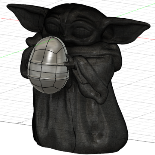 baby yoda - easter version - 3D model önizlemesi