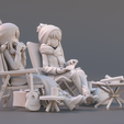 Nade_Rin_Grey_4.png Rin and Nadeshiko  - Laid Back Camp Anime Figure for 3D Printing