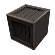 Wireframe-Lowpoly-6.jpg Miniature Crate Box. 1:12 Scale Dollhouse & Market Accessory. Print-in-place with 3MF included.(No Supports and no Rafts)