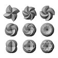 Rose-pattern2-00.JPG 3d Geometrical pattern rosettes N02 3D print model