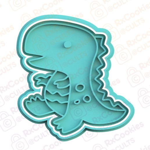 Dinosaur cookie cutter - 3D model önizlemesi