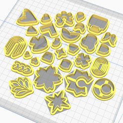 sets.png STL file Affordable Polymer Airdry Clay Cutter 29pcs Set 20220309 with 6 BONUS Cutters!・3D print model to download