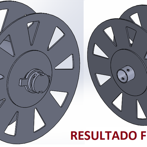 Resultado final.png Держатель катушки нити creality ender 3 - ДИАМЕТР 73 мм или более с подшипником
