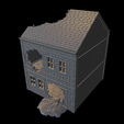 house-4-HD-scene-2.png WWII Tabletop Terrain Set 28mm scale (3D Printable Files) - Based on real buildings from Carentan, France