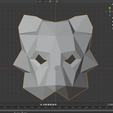 lion1.png Low poly lion mask