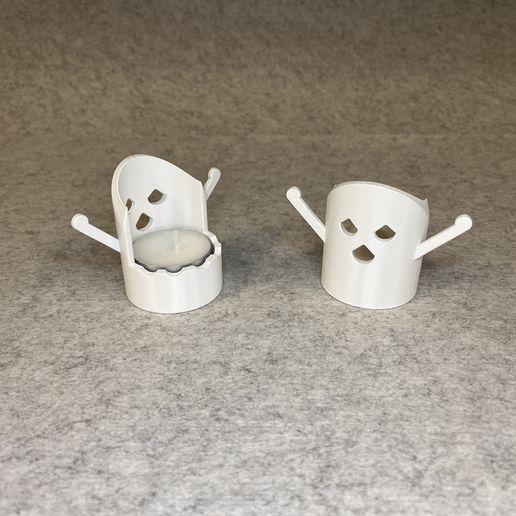 Halloween ghost tealight decor