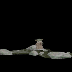 2023-03-02-085006.png Archivo 3D Rocas de entrenamiento Grogu de Star Wars para figuras de 3,75" y 6・Diseño de impresora 3D para descargar
