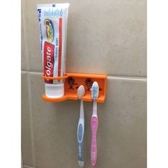 c46e8936194246a26418f780a16ec166_preview_featured.jpg Free STL file toothpast brush holder・3D printer design to download