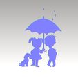 k-u.jpg Beautiful Kids Wall Art Decoration With Umbrella and Rain drops