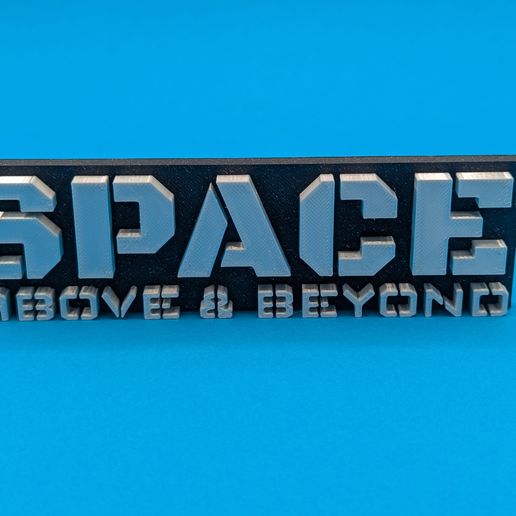 Space above and Beyond, tv show logo 3D model