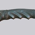 04.jpg Wolf Head Knife Handle 3D Model