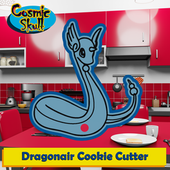 148-Dragonair-2D.png Fichier STL Découpeur de biscuits Dragonair・Idée pour impression 3D à télécharger