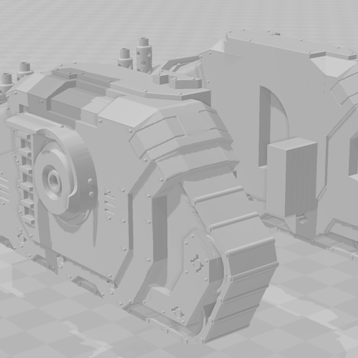 Tracks of an old tank 3D model