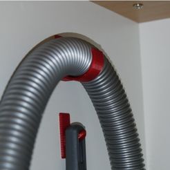 c88fb4b67c97fa02ce682494a007b0d3_preview_featured.jpg Free STL file Vacuum cleaner hose (40mm) wall/closet mount・3D printer design to download
