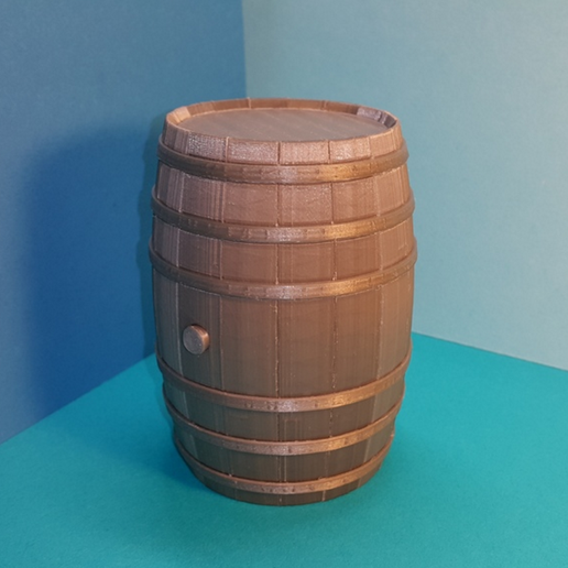 Barrel - puzzle - Barrel BORDEAUX - option piggy bank 3D model