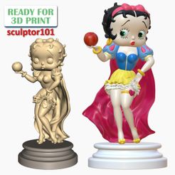 Betty-Boop-as-Snow-White1200x1200.jpg 3D-Datei Betty Boop als Schneewittchen - Fan-Art-Modell zum Ausdrucken・3D-druckbares Design zum Herunterladen