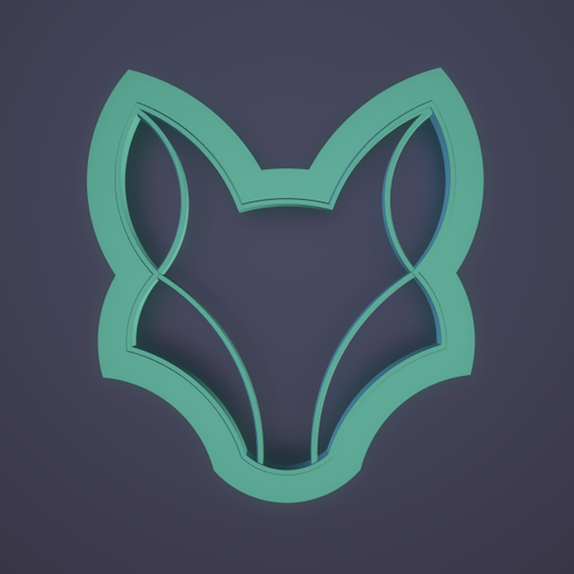 fox polymer clay cutter  6 size 3D model