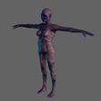 10.jpg Animated Zombie woman-Rigged 3d game character Low-poly 3D model