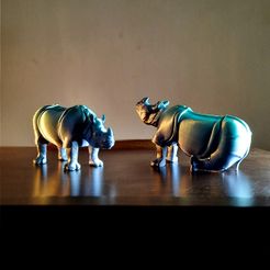 1-rino-x-2.jpg STL file Flexi Rhinoceros of java without support・Model to download and 3D print
