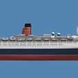 2.jpg Cunard RMS Queen Elizabeth 2 (QE2) ocean liner 3D print model - latest years version
