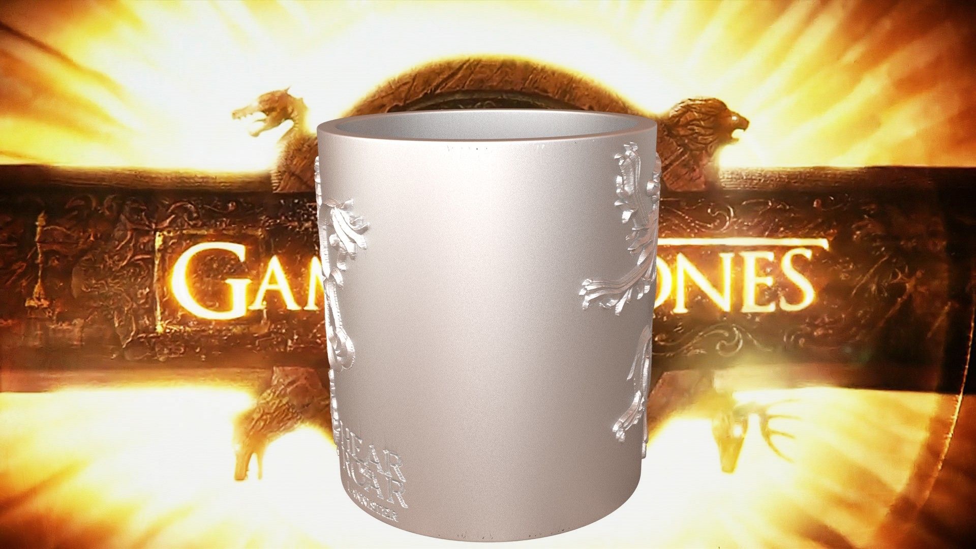 3.3.jpg Download STL file Game Of Thrones Lannister Coffee Mug • 3D printer template, SimaDesign
