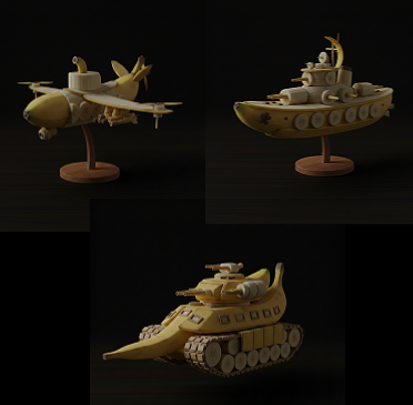 Banana War Machines Bundle – 3D Printable – STL – High Detail – Collectible Set
