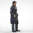 HatG.2.jpg Man wearing bowler hat and trench coat