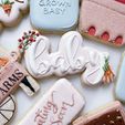 baby-flourish-cookie-cutter.jpg 5 tailles d'emporte-pièce Baby Word Script Flourish Greenery Shower - Bords tranchants - Très polyvalent !