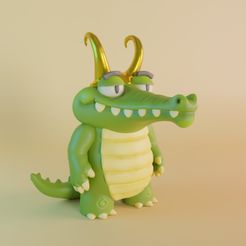 cocodriloki_01.jpg STL file crocodile loki・3D printer model to download, tridimagina