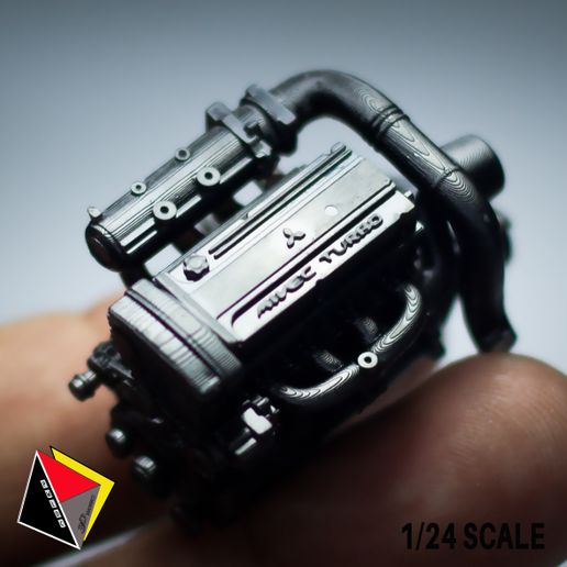 0217_4G63_Mitsubishi_EVO_IX_Engine_0217_4.jpg 1/24 Scale 4G63 EVO IX Engine