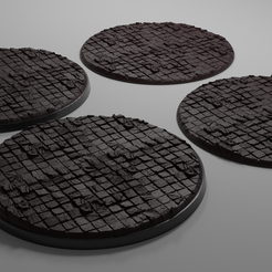 ovw.png Archivo STL 2x 100mm base con pavimento v2 (+toppers)・Design para impresora 3D para descargar