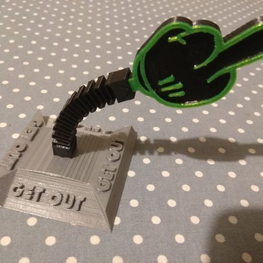 STL file GET OUT ! finger・3D print model to download・Cults