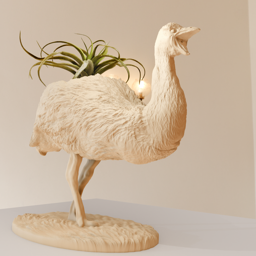 emu screaming planter pot flower vase stl 3D model