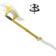 Buffy-Ancient-Scythe-3.png Buffy The Vampire Slayer 'Ancient' Scythe / Axe | Thematic Wall Mount or Table Plinth Available | By Collins Creations 3D