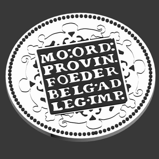 Holand ducat coin Nederlands dukat coin 3D print STL Beermat 3D print model 3D model