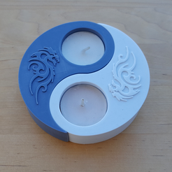 TLH0.png STL file YIN YANG T-LIGHT・Model to download and 3D print