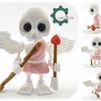 il_fullxfull.5635912400_c3o6.jpg Articulated Cupid Bones by Cobotech, Articulated Toys, Desk Decor, Valentines Day Gift