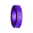 Truck_V4_Halftrack_Tyre_Treaded_Solid.STL 3D Printed RC Truck / Half-track