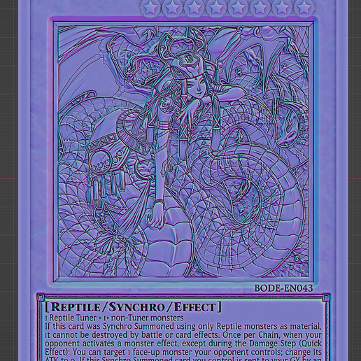 reptilianne melusine - yugioh STL File for Cults