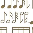 M-NOTES-03.JPG Musical notes symbols characters 3D print model
