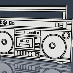 radio-estereo.png Fichier STL Porte-clés vintage : radio stéréo・Modèle pour impression 3D à télécharger