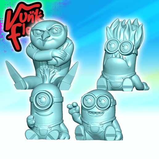 👹 Despicable Me Minion Bob MultiColor Flexi Print-in-Place + Figure ...