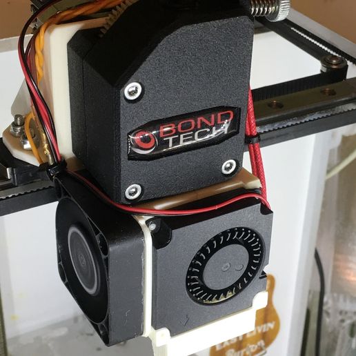 Compact and perfomance dual cooling fan for E3D extruder & BMG Mount
