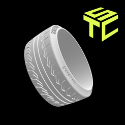 TM5.png 3D file Drift Tire Model 5 for 20 and 22mm rims "Stretched style"・Model to download and 3D print